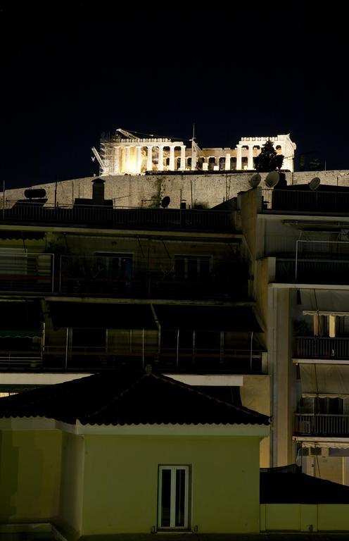 Doppel- oder Zweibettzimmer mit Blick auf die Akropolis