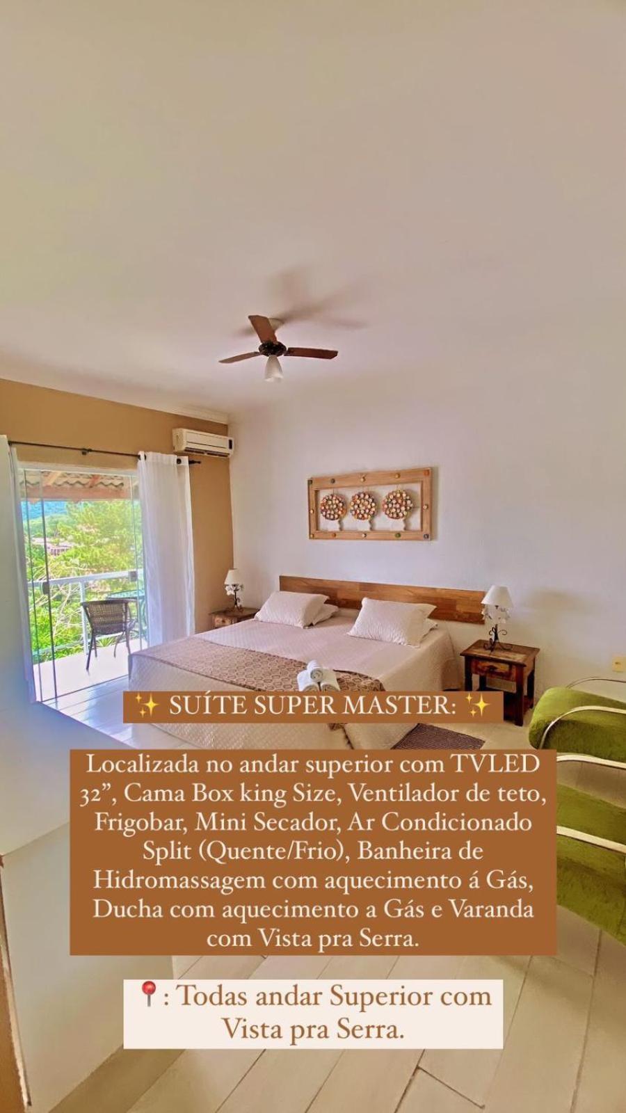 Quarto com Cama King-size e Banheira de Hidromassagem