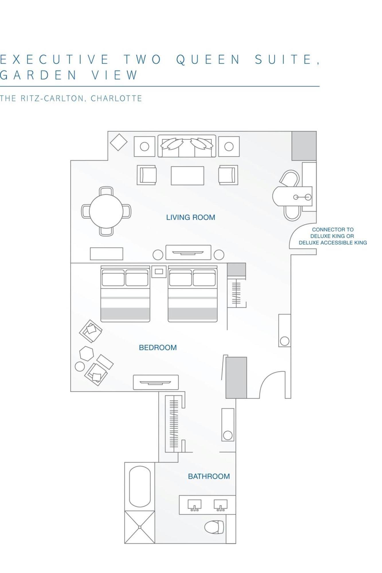 1 Bedroom Executive Suite 2 Queen Sofa bed Garden view