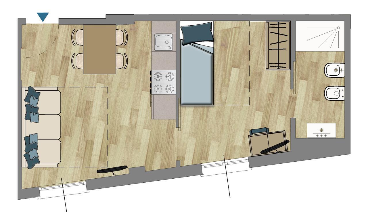 Appartamento con 1 Camera da Letto